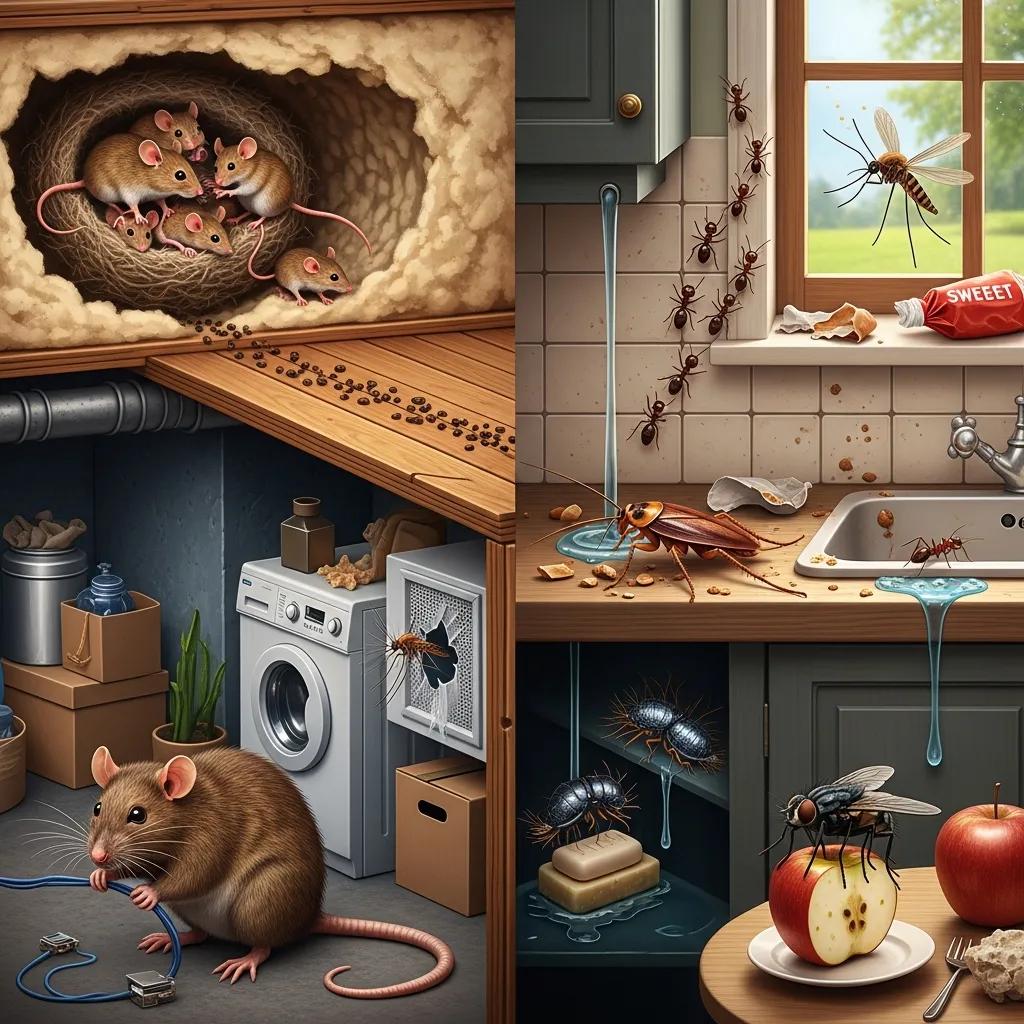 Common pests found in Mission BC homes, including rodents and insects