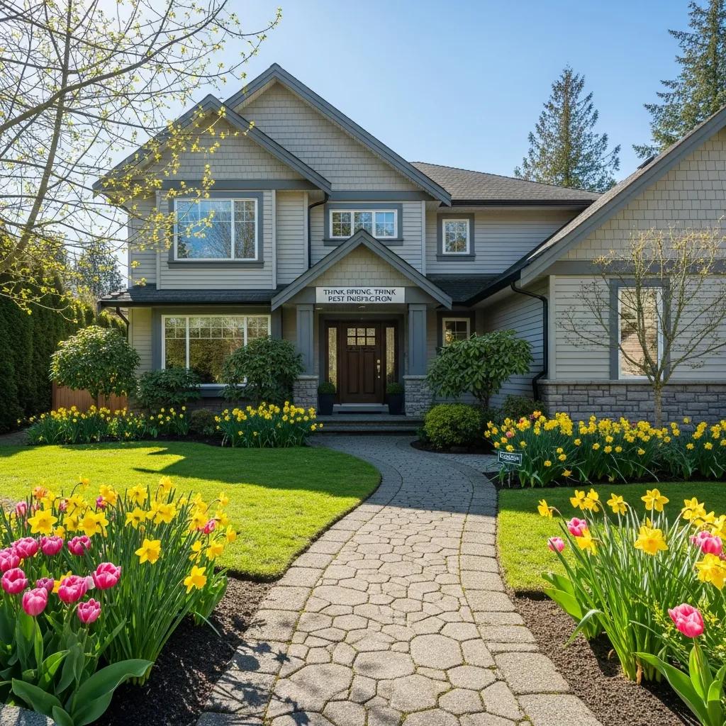 Welcoming Langley home in spring, emphasizing the importance of pest inspection